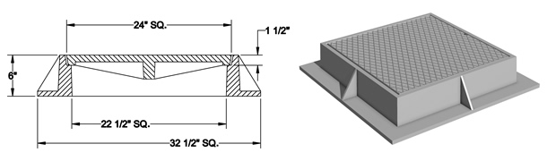 1440 Manhole Frame and Solid Cover