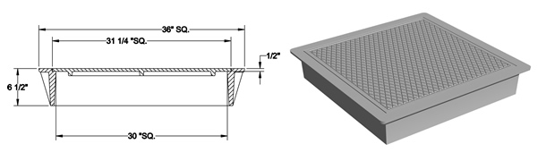 1470 Manhole Frame and Solid Cover