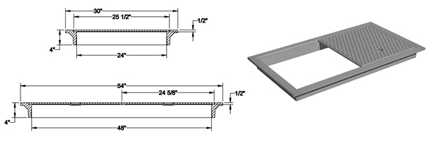 1475 Manhole Frame and Solid Cover